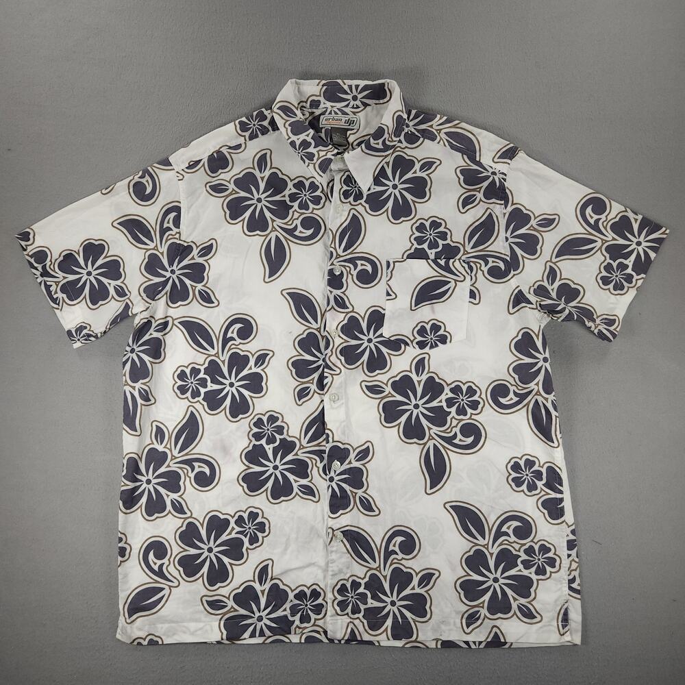 Urban Pipeline Shirt Mens XL Hawaiian Tropical Button Up Floral